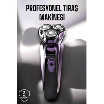 Profesyonel Şarjlı Saç ve Sakal Tıraş Makinesi Hassas Kesim