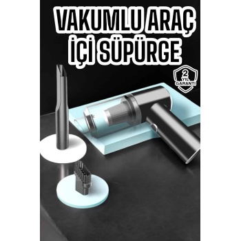 Araç İçi Süpürge Vakumlu Şarjlı Süpürge Filtreli