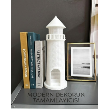 Dekoratif 3D Deniz Feneri Obje Marin Stil Ev Aksesuarı