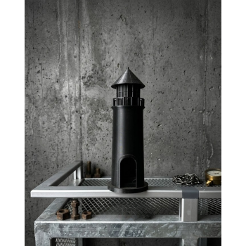 Modern Tasarımlı 3D Siyah Deniz Feneri Ev Dekor Objesi