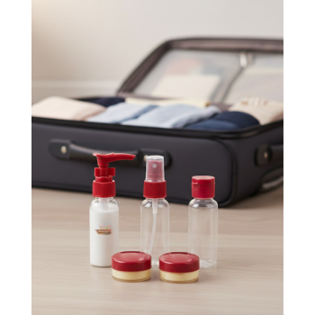 Seyahat İçin 5’li Şeffaf Kozmetik Organizer Seti