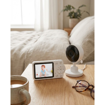 Sıcaklık Sensörlü Güvenli Bebek Kamerası İki Yönlü Ses