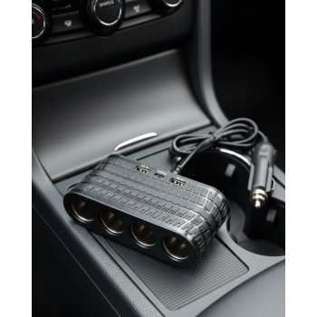Araç İçi Güç Dağıtıcı 4 Çakmaklık 2 USB 1 Type C Şarj Ünitesi