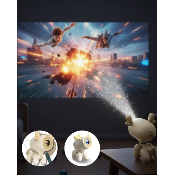 Döner Başlıklı Akıllı Projeksiyon HDMI USB TF Girişli