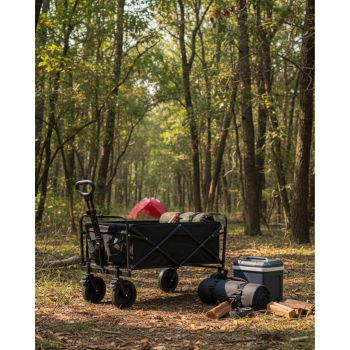 Çok Amaçlı Katlanabilir Kamp Arabası Bahçe Alışveriş Taşıma Vagonu