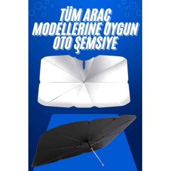 Taşınabilir Oto Cam Güneşliği Katlanabilir Tüm Araçlara Uyumlu Güneş Gölge Koruyucu