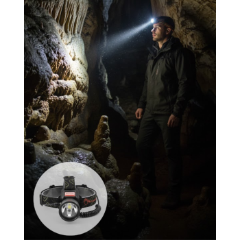 Hareket Sensörlü Şarj Edilebilir Kafa Lambası LCD Göstergeli