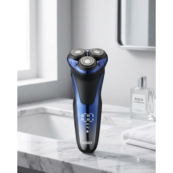 3 Başlıklı Elektrikli Tıraş Makinesi Su Geçirmez Dijital Göstergeli