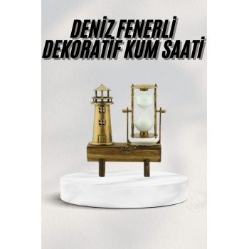 Hediyelik Kum Saati Retro Dekoratif Deniz Feneri Kum Saati