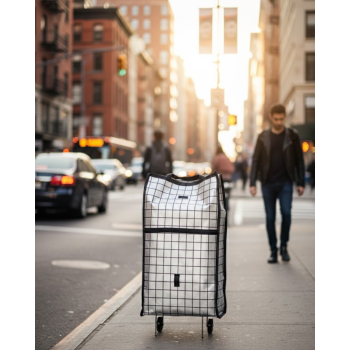 Katlanabilir Yapılı Çok Amaçlı Tekerlekli Alışveriş Çantası