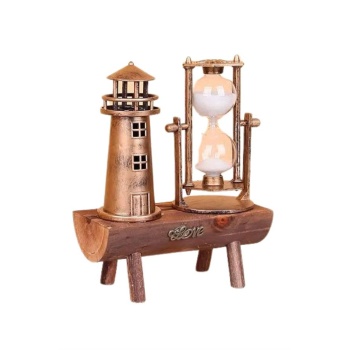 Hediyelik Kum Saati Retro Dekoratif Deniz Feneri Kum Saati