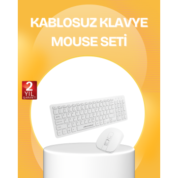 Kablosuz Klavye Mouse Takımı - Ergonomik, Sessiz ve Enerji Tasarruflu
