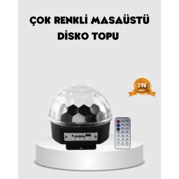 RGB LED Disko Topu Projektör – Ev Partileri, Doğum Günleri ve Eğlence İçin Işık Şovu