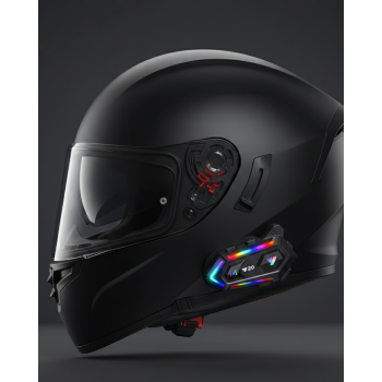 Yeni Nesil Bluetooth 5.3 Motosiklet Intercom RGB Işıklı 1000m Mesafeli