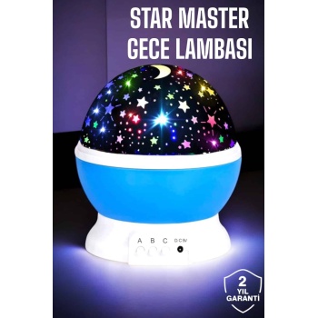 Yıldızlı Gökyüzü Projeksiyon Gece Lambası Hareketli Işık Şovu