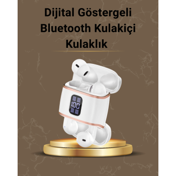 Dijital Göstergeli Bluetooth Kulakiçi Kulaklık – 4’lü Paket, Gürültü Engellemeli