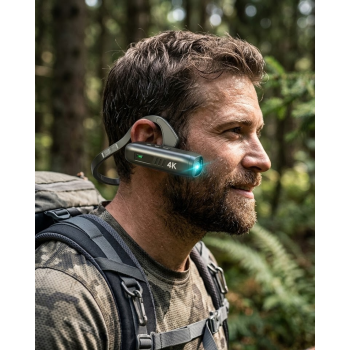 Mini Giyilebilir Vlog Kamera WiFi Uygulama Kontrol 4K Video Kayıt