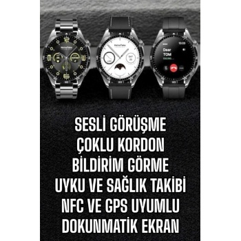 Akıllı Saat Titreşimli Amoled Ekran Uyku ve Sağlık Takibi Sesli Görüşme