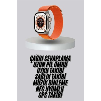 Yeni Nesil Akıllı Saat Uyku ve Sağlık Takibi Titeşimli Sesli Arama Mesaj ve Bildirim Görme