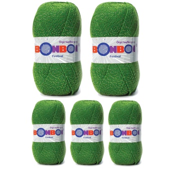 5 Adet Festival Simli Örgü İpi Yünü Renk No:235