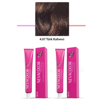 2 li Set Premium 4.07 Türk Kahvesi - Kalıcı Krem Saç Boyası 2 X 50 g Tüp