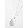 Oval Plaka Kolye - Gümüş