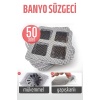 Banyo Gider Süzgeci 50 Adet Yapışkanlı Filtre, 10x10 cm