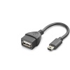 Mini Usb To Usb Otg Kablo - Siyah HN4591