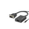 Vga To Hdmi Dişi Ses Çıkışlı Görüntü Dönüştürücü 1080P - Siyah HDX7874