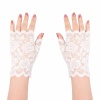 Beyaz Dantel Parmaksız Kısa Eldiven