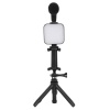 Telefon Tutucu Mini Mikrofonlu Tripod Vlog Çekim Video