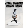 Telefon Tutucu Led Işıklı Kumandalı Mikrofon Telefon Vlog Video Kayıt