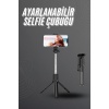 Selfie Çubuğu Tripod Bluetooth Kumandalı Selfie Çubuğu Telefon Tutucu