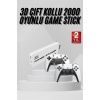 3D 4K 2000 Oyunlu Game Stick Oyun Konsolu Çift Konsol