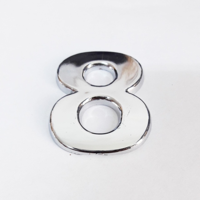 Cemax 8 Rakamı 3,75 cm Krom Yapışkanlı