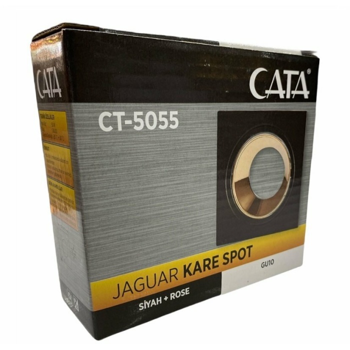 CATA JAGUAR (SİYAH-BAKIR) KARE DEKORATİF BOŞ KASA