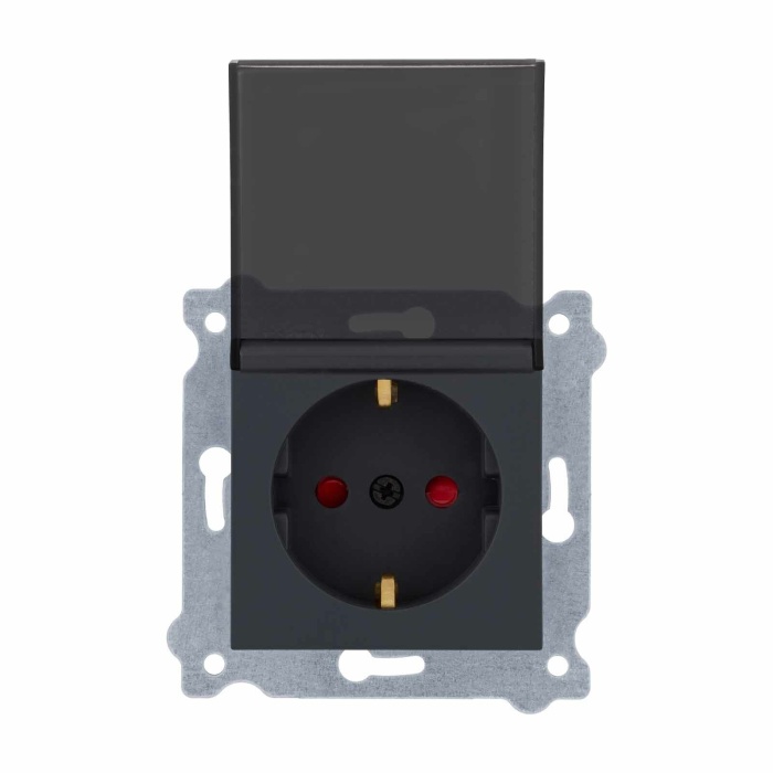 EXEN KAREL FÜME ÇOCUK KOR. KAP.TOPRAKLI PRİZ ÇERÇEVESİZDİR 