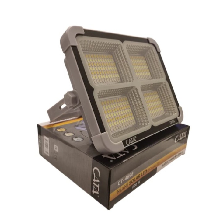 CATA 200W ÜÇ RENK TAŞINABİLİR ŞARJLI SOLAR PROJEKTÖR