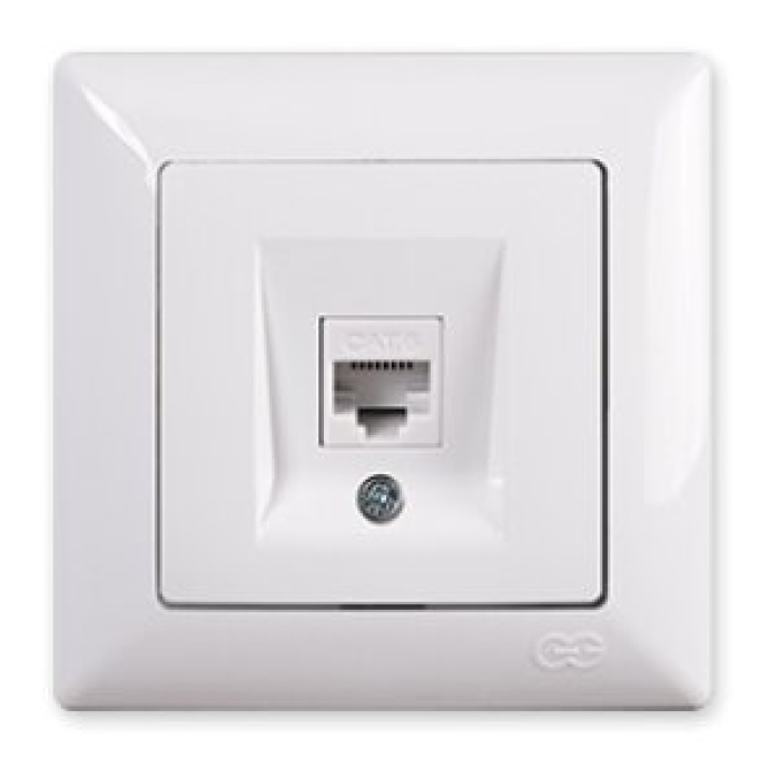 GÜNSAN EQONA FİLDİŞİ TEKLİ DATA PRİZ RJ45-CAT6 ÇERÇEVESİZDİR 