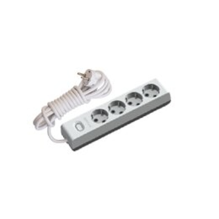 GÜNSAN VISAGE 4LÜ (Ç.K) ANH. TOPAKLI GRUP PRİZ ( 3 MT )