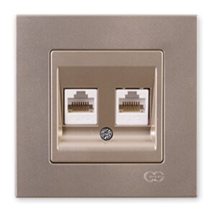 GÜNSAN EQONA M. BEJ İKİLİ DATA PRİZ JAKSIZ ÇERÇEVESİZDİR 