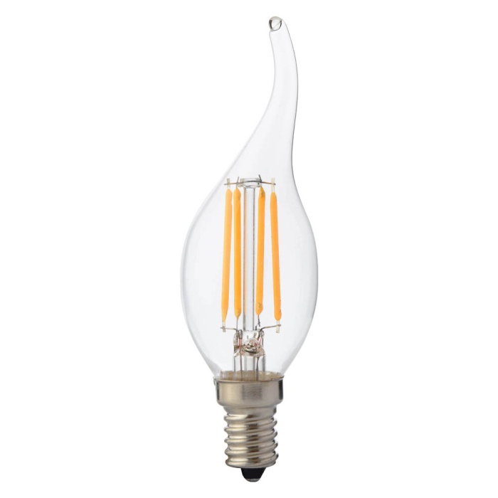 HOROZ FLAME-4W BEYAZ KIVRIK FİLAMENT LED AMPUL E14