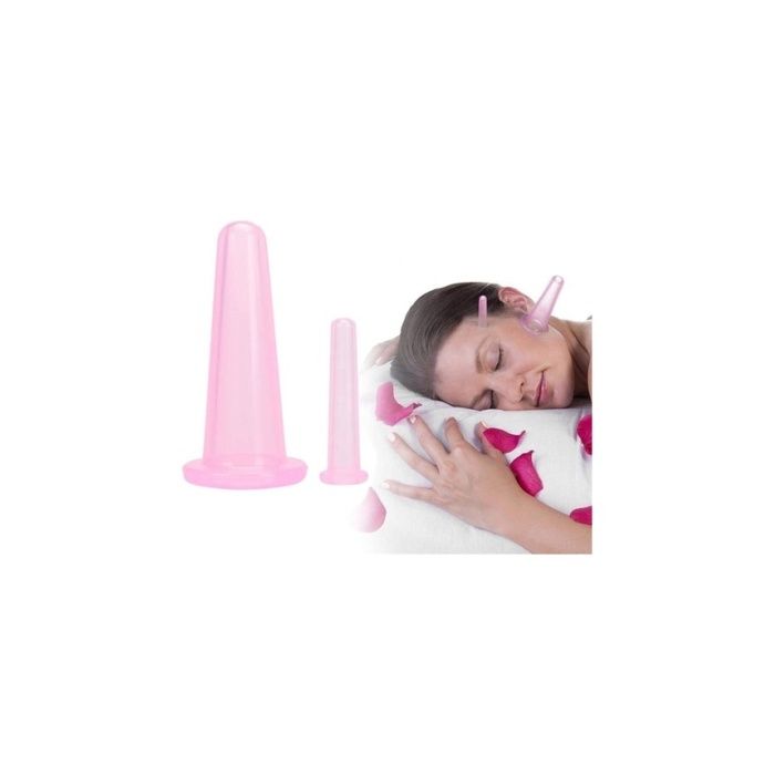 Hacamat Kupası Seti Silikon - 5li Set - Selülit Masaj Seti