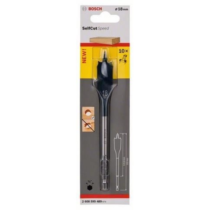 Bosch 18X152 Altıgen Yassı Ahşap Maktap Ucu
