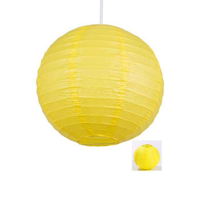Dekoratif Çin Feneri – Kağıt Lamba - Sarı