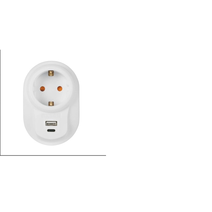 NILSON AKIM KORUMALI BEYAZ U-C FİŞ-PRİZ (NİLSON)