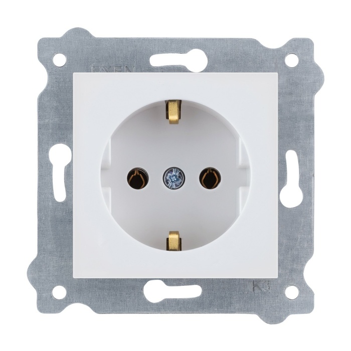 EXEN KAREL BEYAZ TOPRAKLI PRİZ (MKZ)