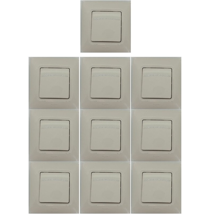LEGRAND SALBEI ANAHTAR KREM 10 LU PAKET (ÇERÇEVELİ)
