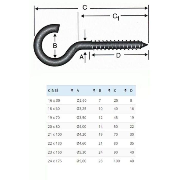Ennalbur BA23150 23X150 Açık Piton 10 Adet