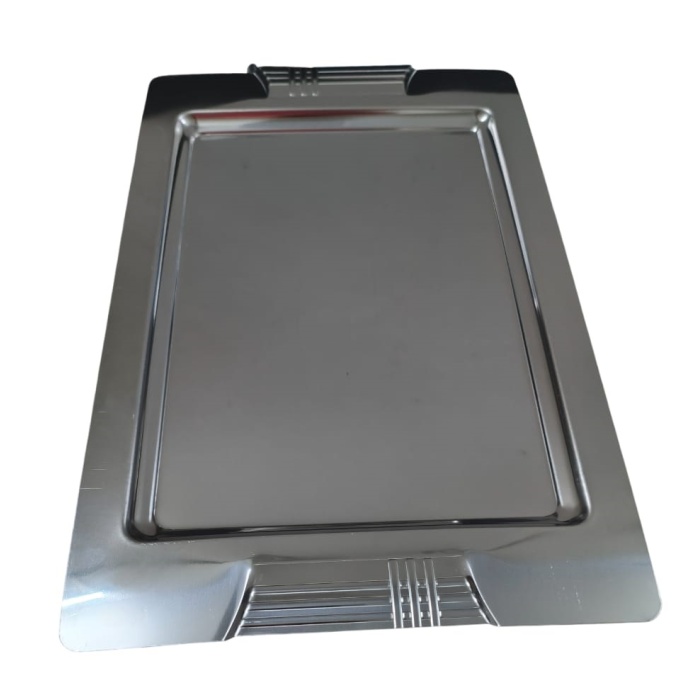 Tepsi - Çelik Kahve Sunum Tepsisi 46 x 30 Cm